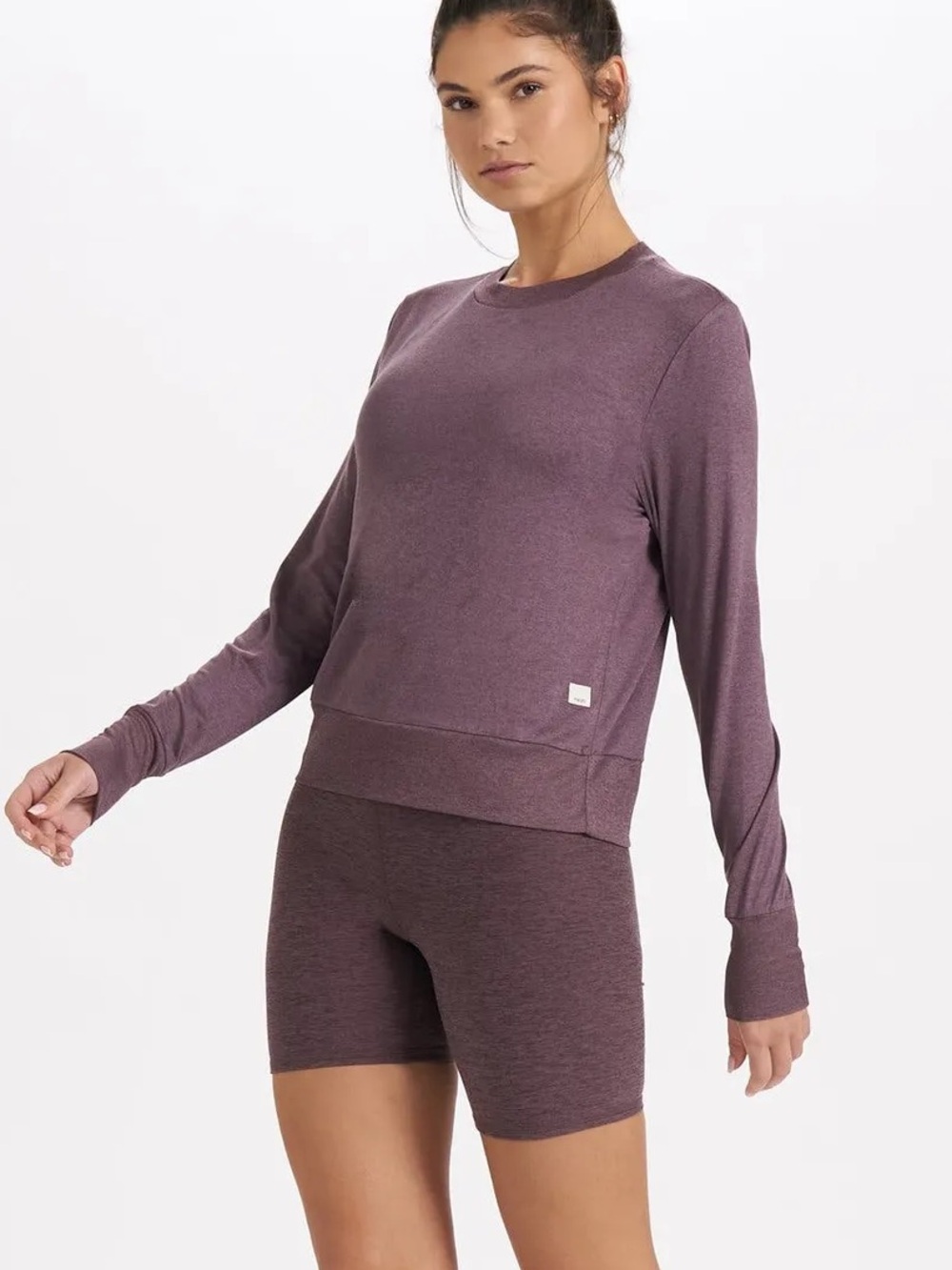 Vuori Daydream Crew Lightweight Long Sleeve Tee size Small in Purple - Picture 2 of 6